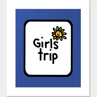 Frame Girls Trip with Daisy Flower Posters and Art